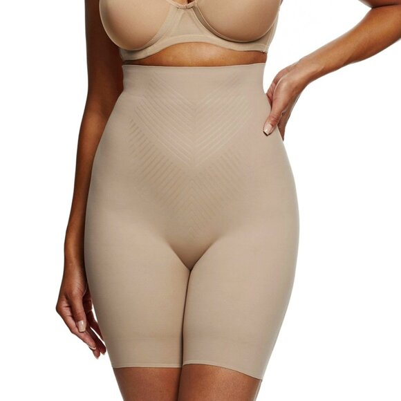 TC Fine Intimates Iconic Core High-Waist Booty Lift Thigh Slimmer - 4959 /Stucco